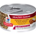 Hill's Science Diet Adult Healthy Cuisine Roasted Chicken & Rice Medley Canned Cat Food, 79-g, case of 24