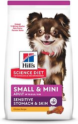Hill's Science Diet Adult Sensitive Stomach & Sensitive Skin Small & Mini Chicken Recipe Dry Dog Food, 6.80-kg bag