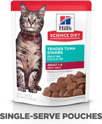 Hill's Science Diet Adult Tender Tuna Recipe Cat Food, 79-g pouch, case of 24