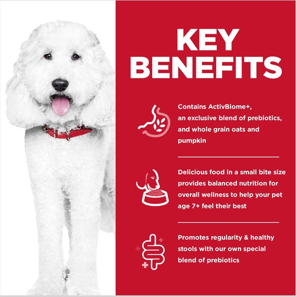 Show full view: Hill's Science Diet Adult 7+ Perfect Digestion Small Bites Chicken Dry Dog Food, 5.44-kg bag slide 4 of 9