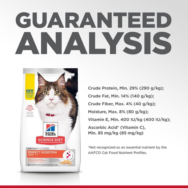 Show full view: Hill's Science Diet Adult Perfect Digestion Salmon Dry Cat Food, 5.89-kg bag slide 6 of 8