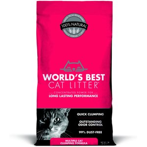 World's Best Multi-Cat Clumping Corn Cat Litter, 7-lb bag