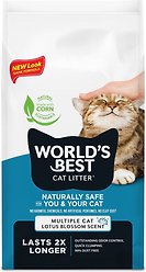 World's Best Lotus Blossom Scented Corn Cat Litter, 12.7-kg bag