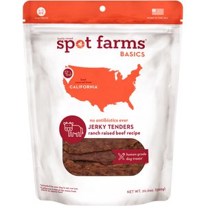 Spot Farms Beef Jerky Tenders Grain-Free Dog Treats, 20-oz bag