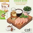 Show in main carousel: Catit Creamy Superfood Chicken Recipe with Coconut & Kale Lickable Cat Treats, 10-g tube, pack of 4 slide 3 of 3