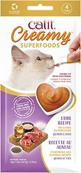 Catit Creamy Superfood Lamb Recipe with Quinoa & Chia Lickable Cat Treats, 10-g tube, pack of 4