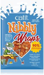 Catit Nibbly Wraps Chicken & Fish Dehydrated Cat Treats, 30-g pouch