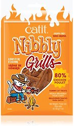 Catit Nibbly Grills Chicken & Lobster Flavour Dehydrated Cat Treats, 30-g pouch
