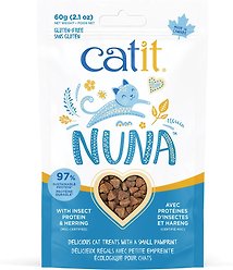 Catit Nuna Insect Protein & Herring Crunchy Cat Treats, 60-g pouch