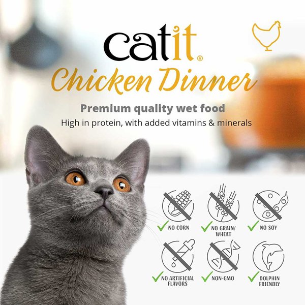Show full view: Catit Chicken Dinner with Duck & Potato Wet Cat Food, 80-g pouch slide 4 of 5