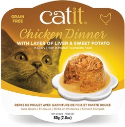 Catit Chicken Dinner with Liver & Sweet Potato Wet Cat Food, 80-g pouch