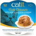 Catit Fish Dinner with Whitefish & Pumpkin Wet Cat Food, 80-g pouch