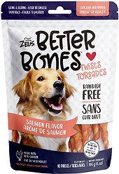 Zeus Better Bones Salmon Flavour Chicken Wrapped Twists Dog Treats, 10 count