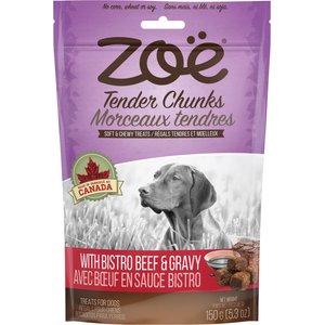 Zoe Tender Chunks Grilled Cheese & Bacon Dog Treats, 150-g bag