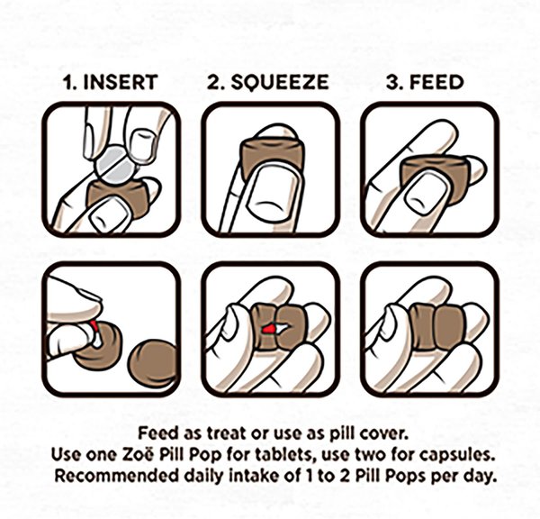 Show full view: Zoe Pill Pops Roasted Chicken with Rosemary Dog Treats, 100-g bag slide 5 of 6