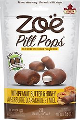 Zoe Pill Pops Peanut Butter with Honey Dog Treats, 100-g bag