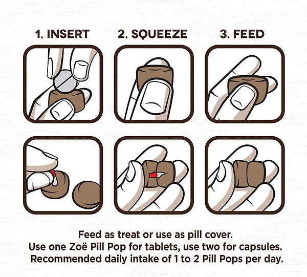 Show full view: Zoe Pill Pops Peanut Butter with Honey Dog Treats, 100-g bag slide 5 of 6