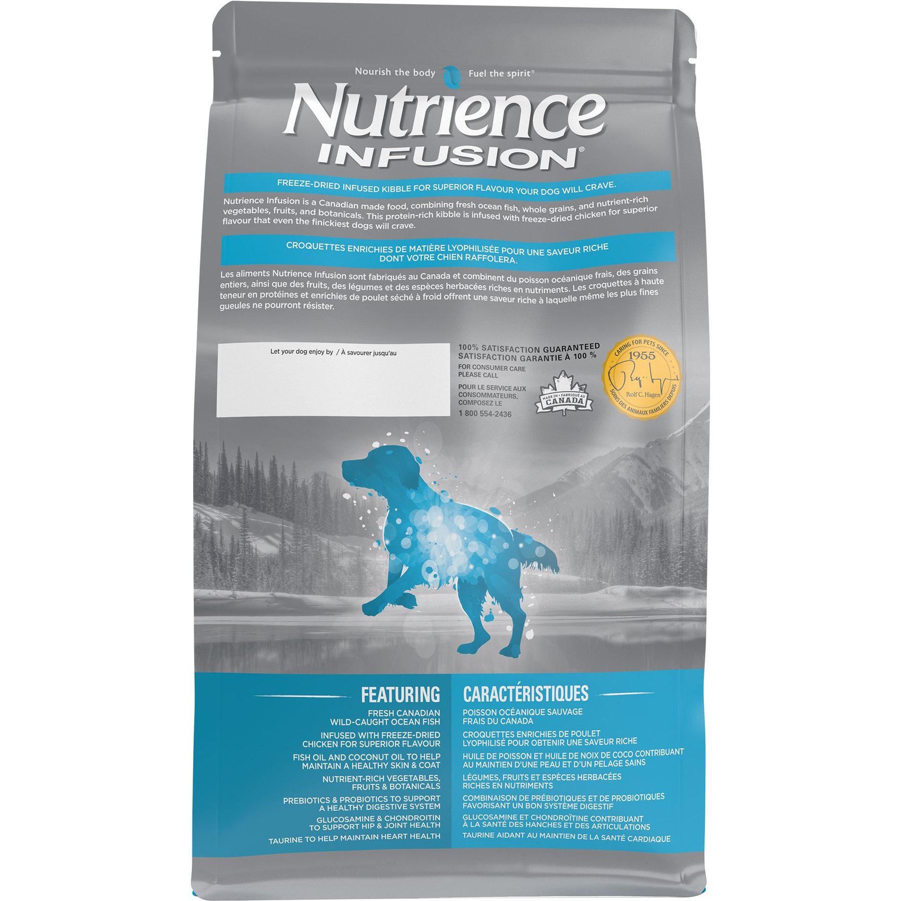 NUTRIENCE Infusion Healthy Adult Dog Ocean Fish Dry Dog Food, 10