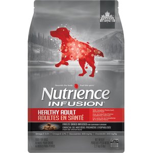 Nutrience Infusion Healthy Adult Beef Dry Dog Food, 2.27-kg bag 