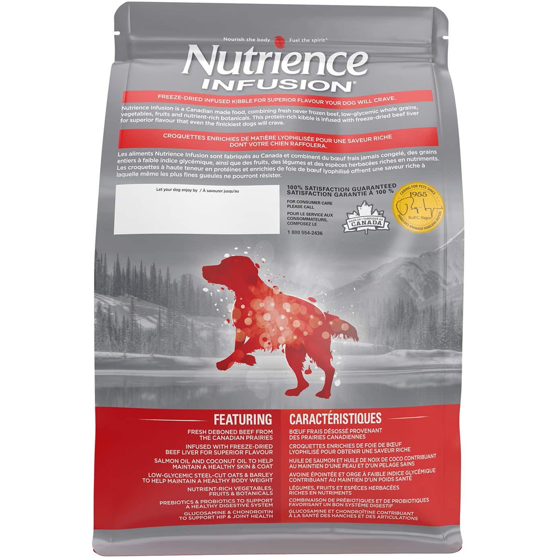 NUTRIENCE Infusion Healthy Adult Beef Dry Dog Food, 2.27-kg bag