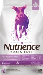 Nutrience Grain-Free Pork Lamb & Duck Formula Dry Dog Food, 10-kg bag