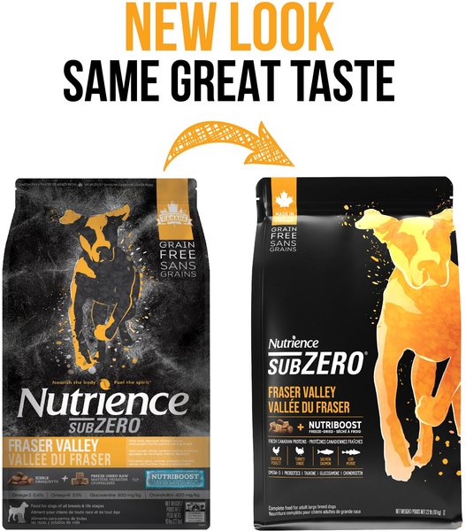 Show full view: Nutrience SubZero Fraser Valley Grain-Free Dry Dog Food, 10-kg bag slide 4 of 9