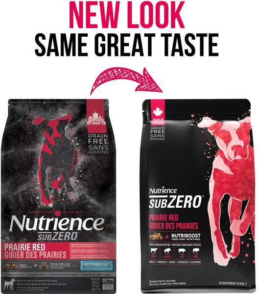 Show full view: Nutrience SubZero Prairie Red Grain-Free Dry Dog Food, 10-kg bag slide 4 of 9