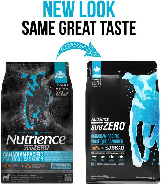 Show full view: Nutrience SubZero Canadian Pacific Grain-Free Dry Dog Food, 10-kg bag slide 4 of 10