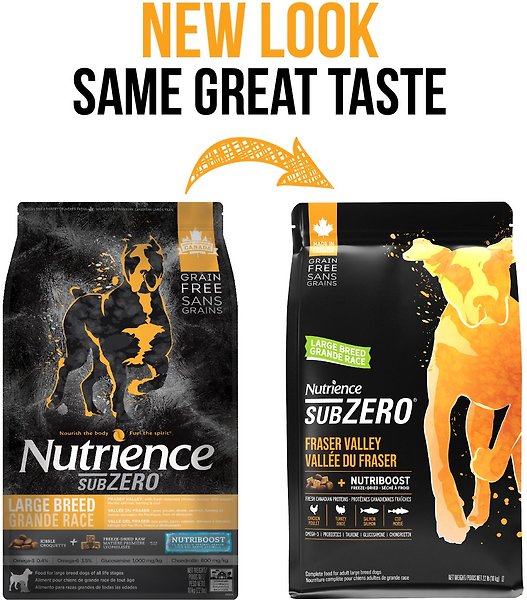 Show full view: Nutrience SubZero Fraser Valley Large Breed Grain-Free Dry Dog Food, 10-kg bag slide 4 of 9