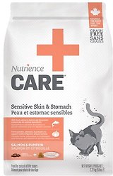 Nutrience Care Cat Sensitive Skin & Stomach Dry Cat Food, 2.27-kg bag 