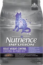 Nutrience Infusion Adult Weight Control Chicken Dry Cat Food, 5-kg bag 