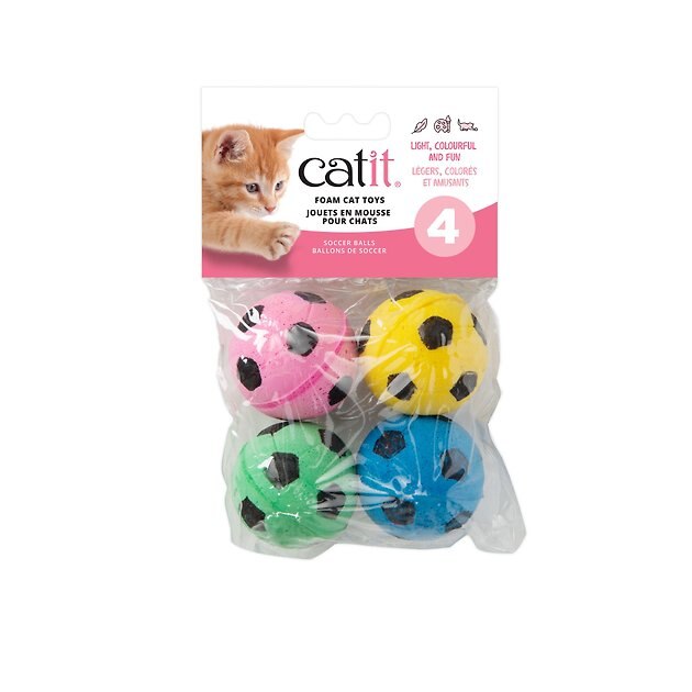 CATIT Foamies Sponge Soccer Balls Cat Toy, 4 count - Chewy.com | Chewy  Canada