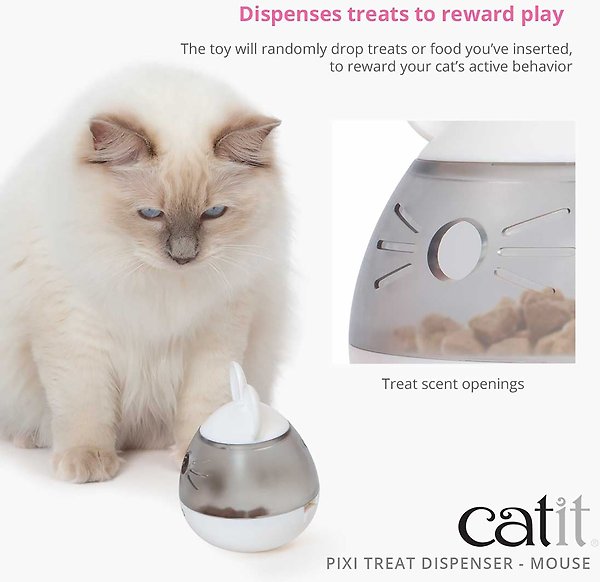 Show full view: Catit PIXI Mouse Treat Dispenser Cat Toy slide 3 of 6