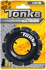 Tonka Seismic Tread Tire Dog Toy, 3.5-in