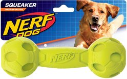 Nerf Dog Squeak Barbell Dog Toy