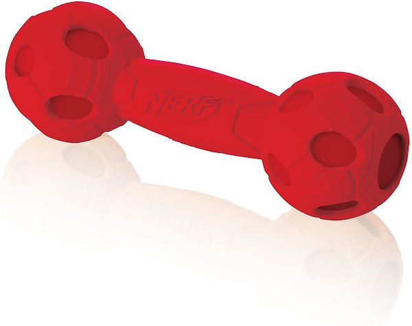 Show full view: Nerf Dog Squeak Barbell Dog Toy slide 4 of 4