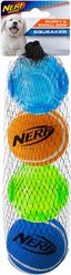 Nerf Dog Puppy TPR Sonic Tennis Ball Dog Toy, 4 count