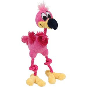 TrustyPup Tough 'N Fun Flamingo Squeaky Dog Plush Toy