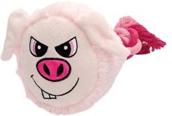 Dogit Stuffies Animal Big Head Friend Pig Squeaky Plush Dog Toy