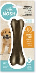 Zeus Nosh Flexible Puppy Chicken Flavour Chew Bone Dog Toy, Medium