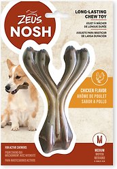 Zeus Nosh Strong Chicken Flavour Wishbone Dog Toy, Medium