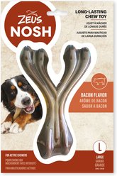 Zeus Nosh Strong Bacon Flavour Wishbone Dog Toy, Large