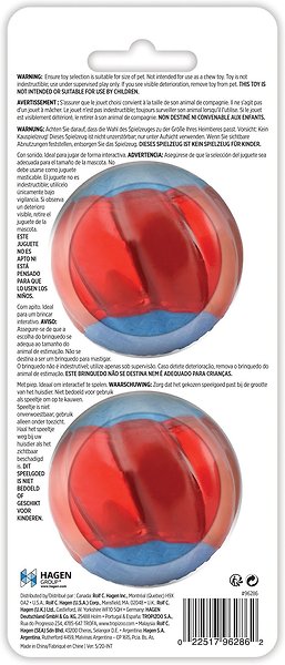 Show full view: Zeus Duo Ball Squeaker Dog Toy, 2 count, Large slide 3 of 4