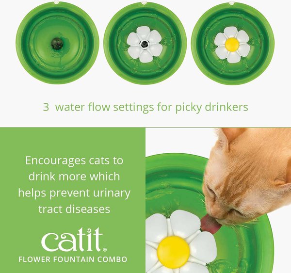 Show full view: Catit Flower Peanut Placemat Combo Cat Fountain slide 3 of 5