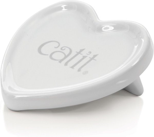 Show full view: Catit 2.0 Creamy Heart Ceramic Cat Dish slide 4 of 4