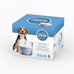 Zeus Fresh & Clear Splash Guard Dog Fountain, 1.5-L