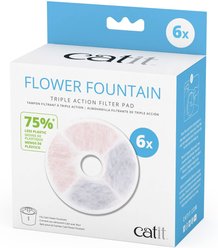 Catit Fountain Frameless Triple Action Filter Cartridge, 6 count