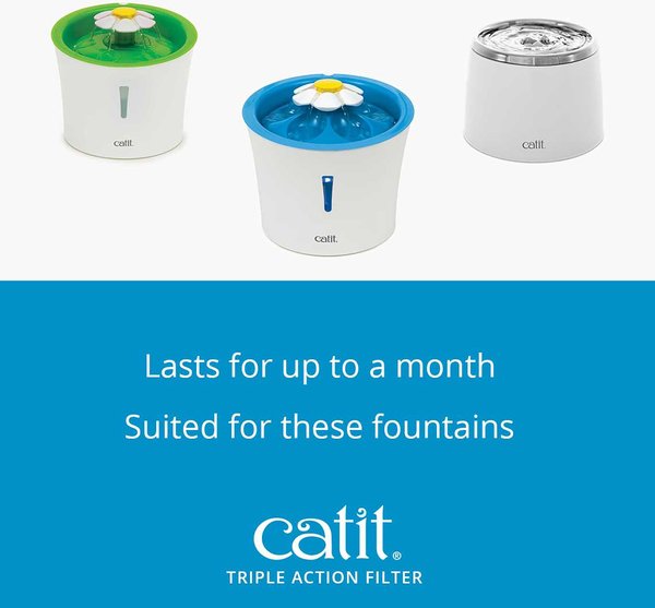 Show full view: Catit 2.0 Triple Action Cat Fountain Filter, 5 count slide 3 of 4