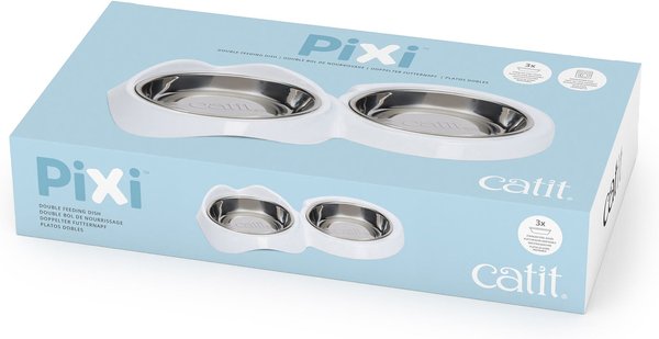 Catit PIXI Double Stainless Steel Cat Bowl
