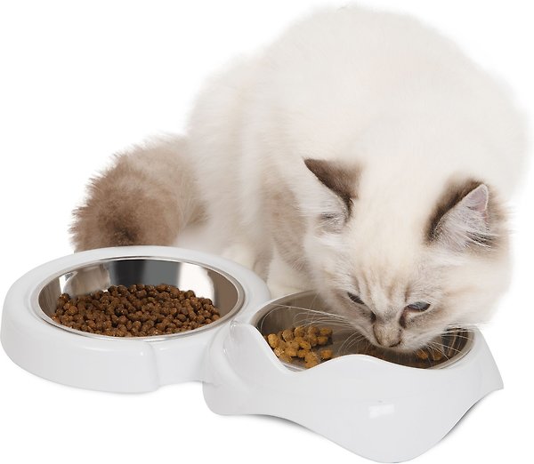Show full view: Catit PIXI Double Stainless Steel Cat Bowl, 200-ml slide 3 of 5